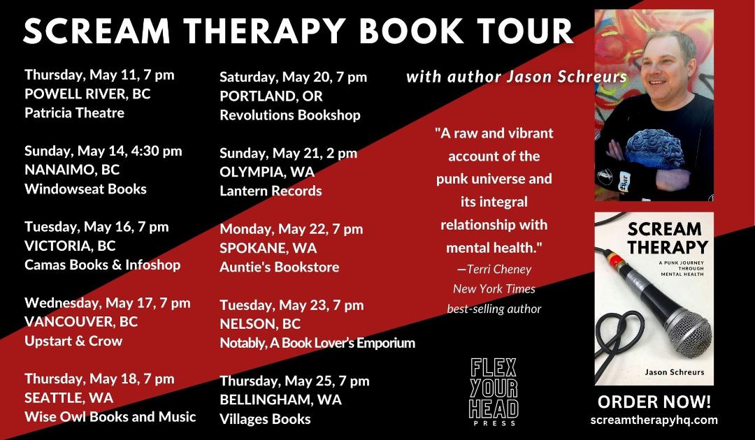 Scream Therapy Book Tour Dates